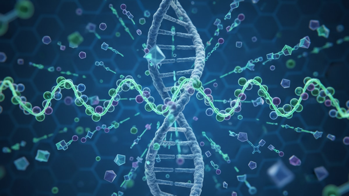 cartalax bioregulator gene expression mechanism - Professional illustration