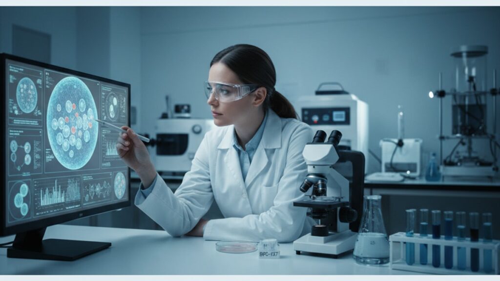bpc-157 for ulcerative colitis research - Professional illustration