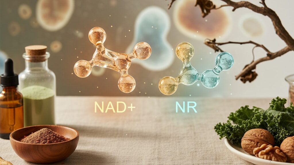 nad+ differs from nr supplements - Professional illustration