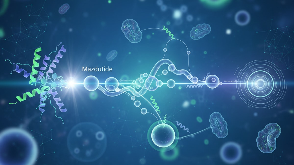 mazdutide signaling pathway - Professional illustration