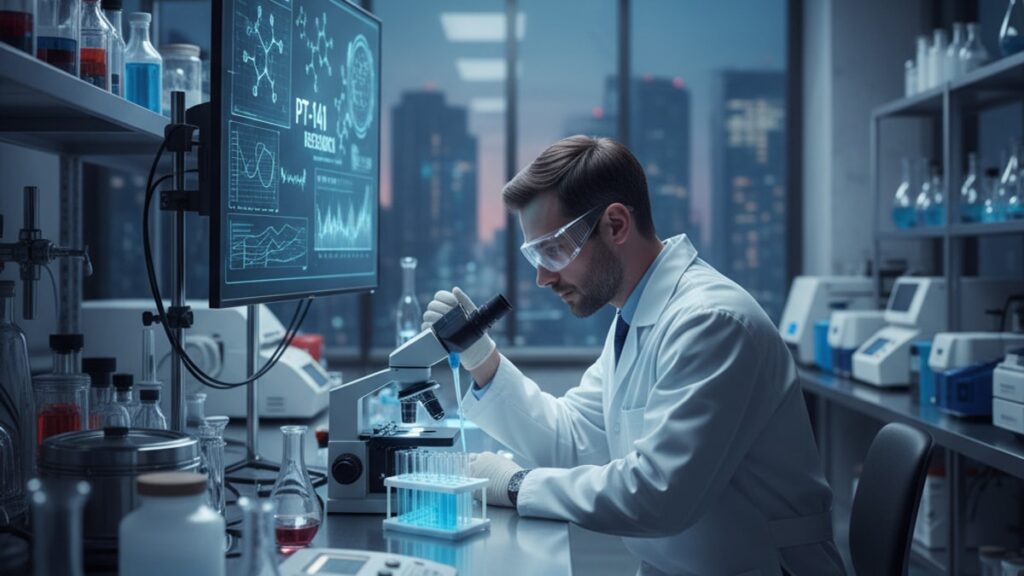 pt-141 studied erectile dysfunction research - Professional illustration