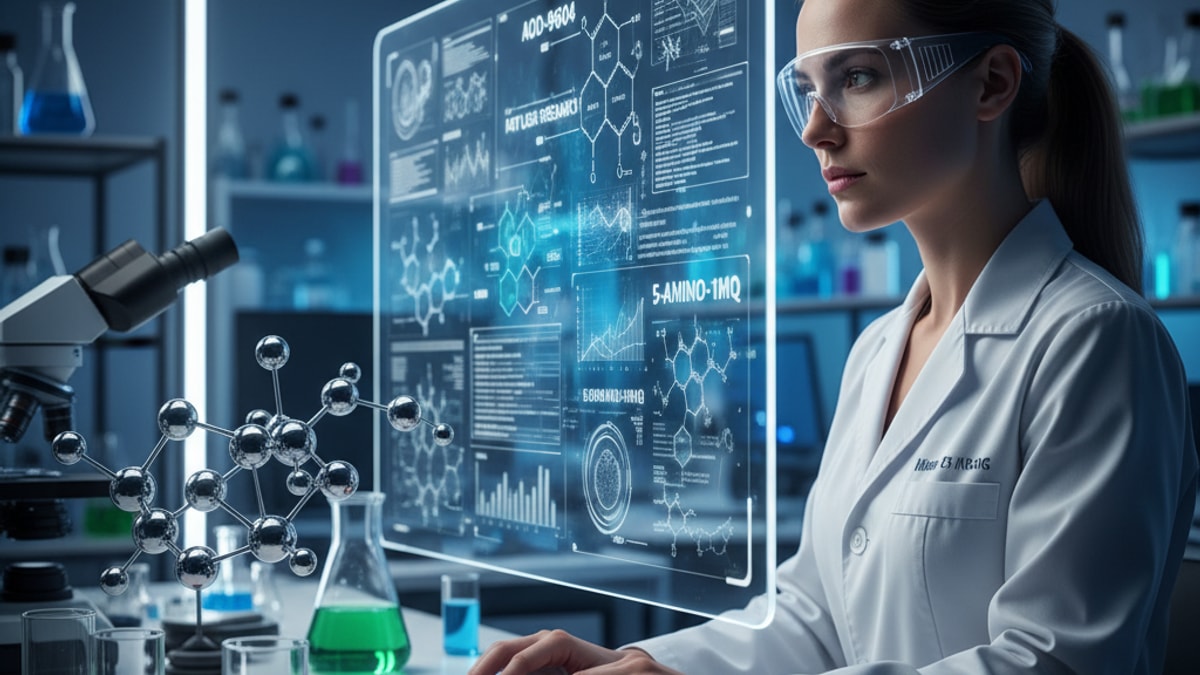 aod-9604 5-amino-1mq for fat loss research - Professional illustration