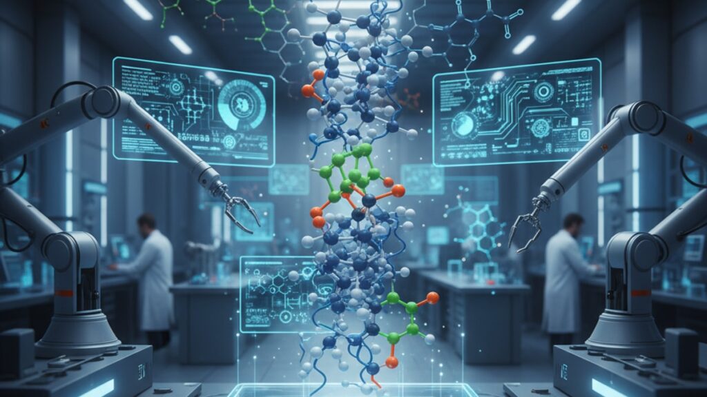 stacking tirzepatide 5-amino-1mq metabolic research - Professional illustration