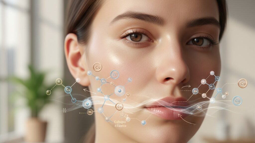 ghk-cu cosmetic topical copper peptide mechanism - Professional illustration