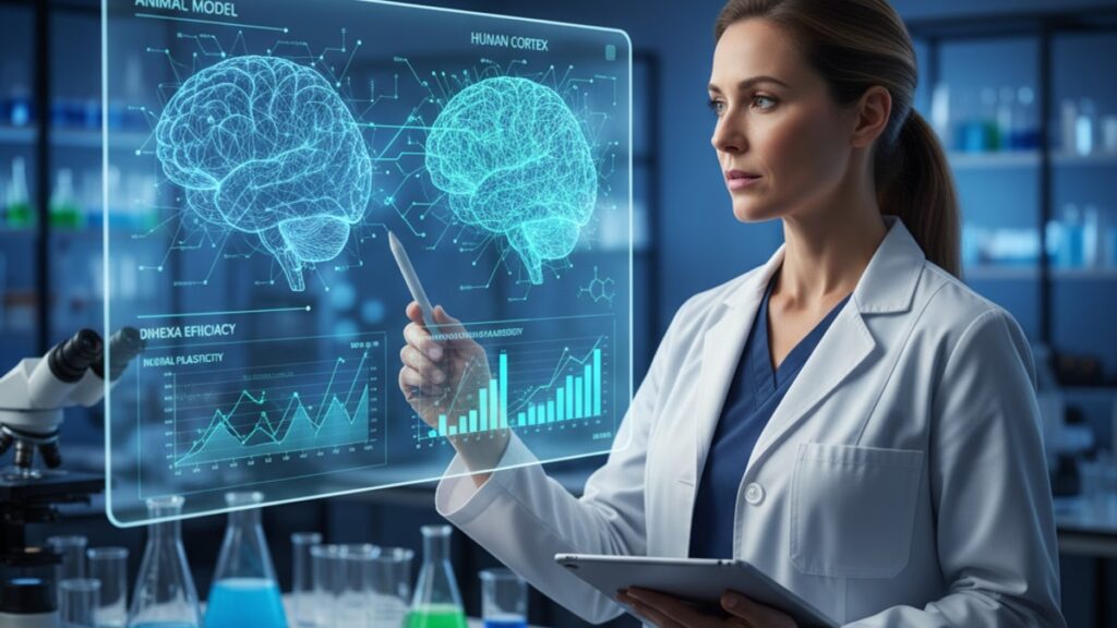 dihexa animal vs human research - Professional illustration