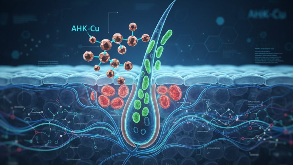 ahk-cu androgenetic alopecia research mechanism - Professional illustration