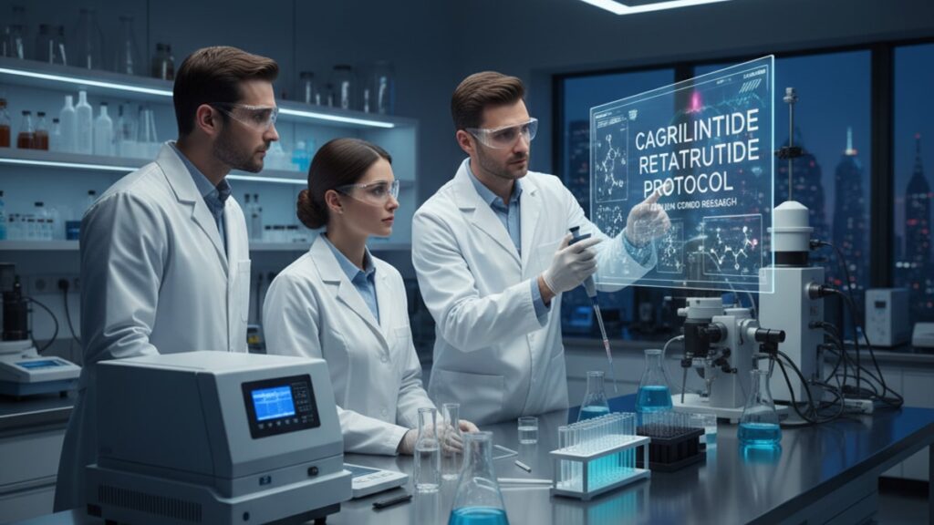 cagrilintide retatrutide protocol amylin combo research - Professional illustration