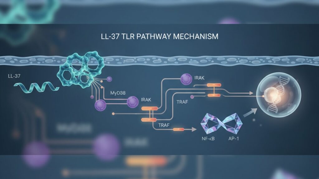 ll-37 tlr pathway mechanism - Professional illustration