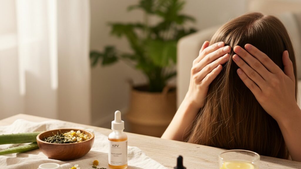 does kpv help scalp inflammation - Professional illustration