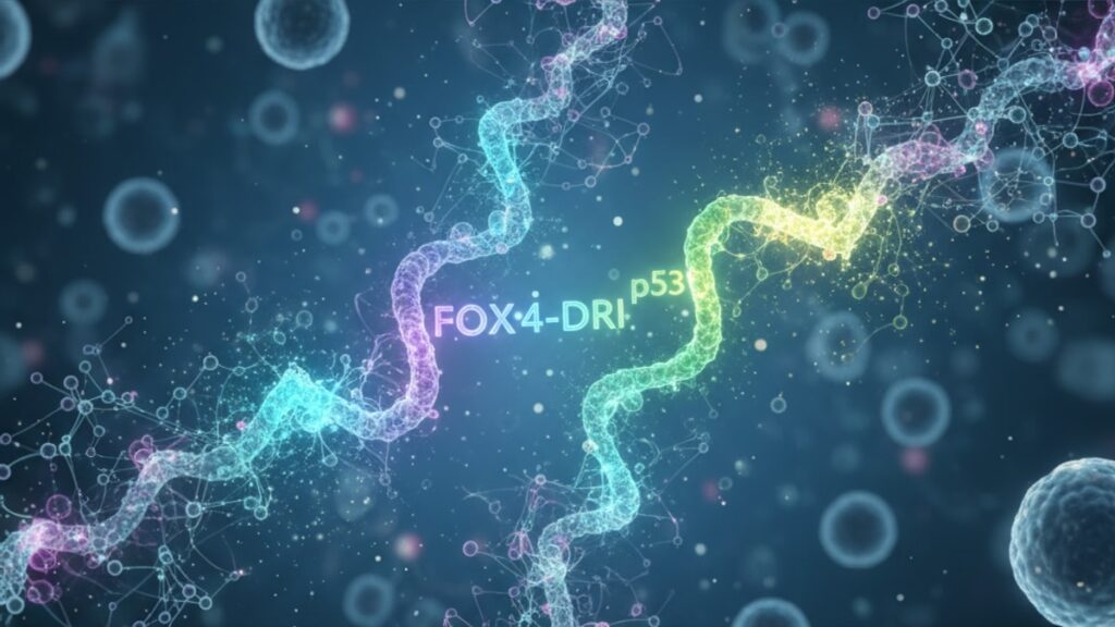foxo4-dri p53 pathway mechanism - Professional illustration