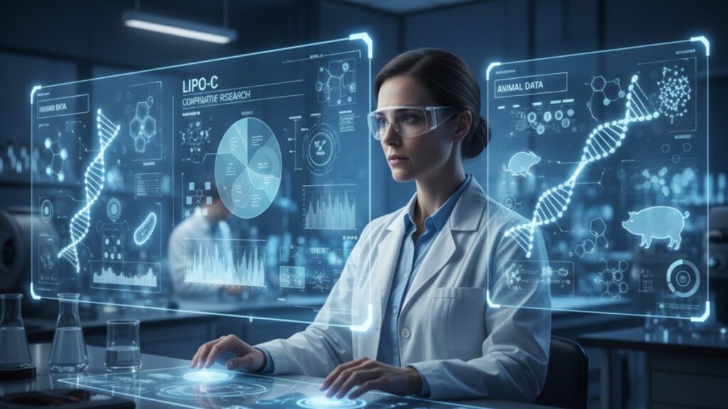 lipo-c animal vs human research - Professional illustration