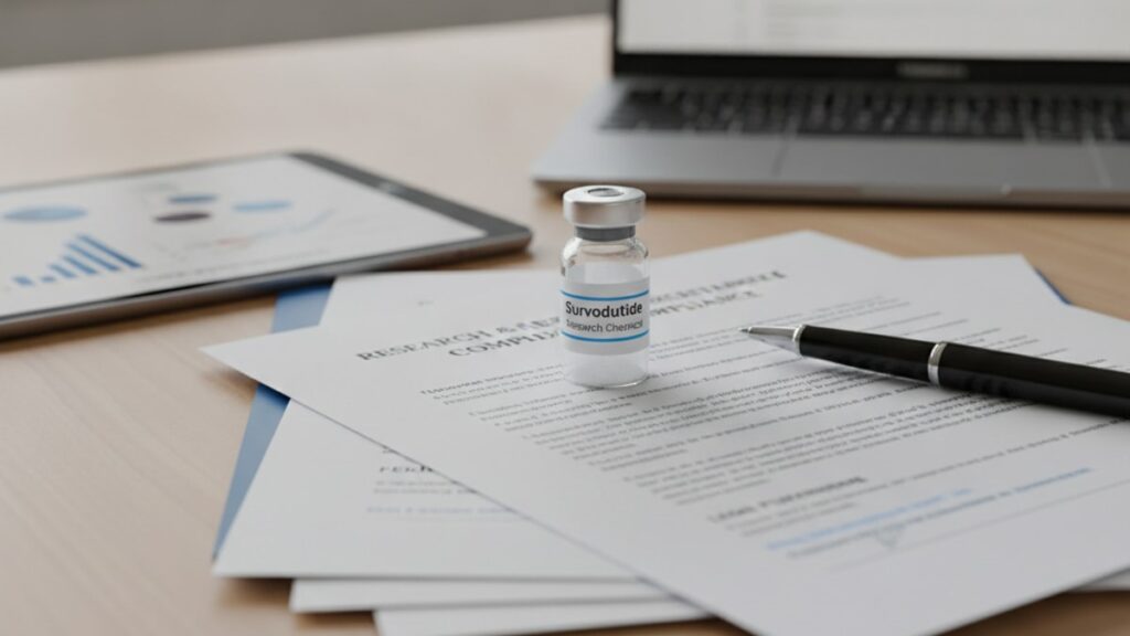 is survodutide legal to purchase for research - Professional illustration