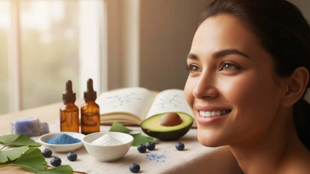 stacking ghk-cu glutathione anti-aging research - Professional illustration