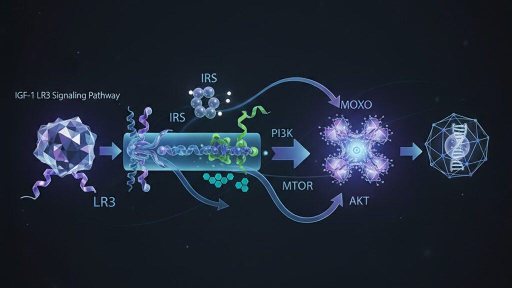 igf-1 lr3 signaling pathway - Professional illustration
