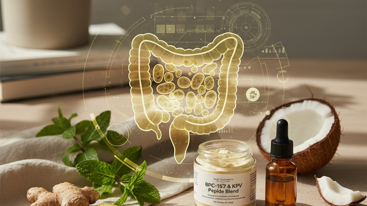 bpc-157 kpv protocol leaky gut research - Professional illustration