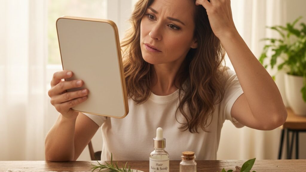 sermorelin thinning hair mechanism - Professional illustration