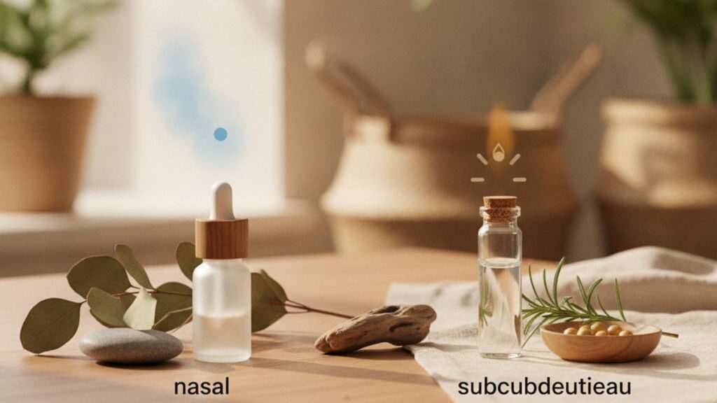 nad+ nasal vs subcutaneous - Professional illustration