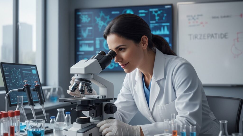 tirzepatide for fatty liver research - Professional illustration