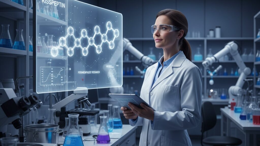 kisspeptin studied perimenopause research - Professional illustration