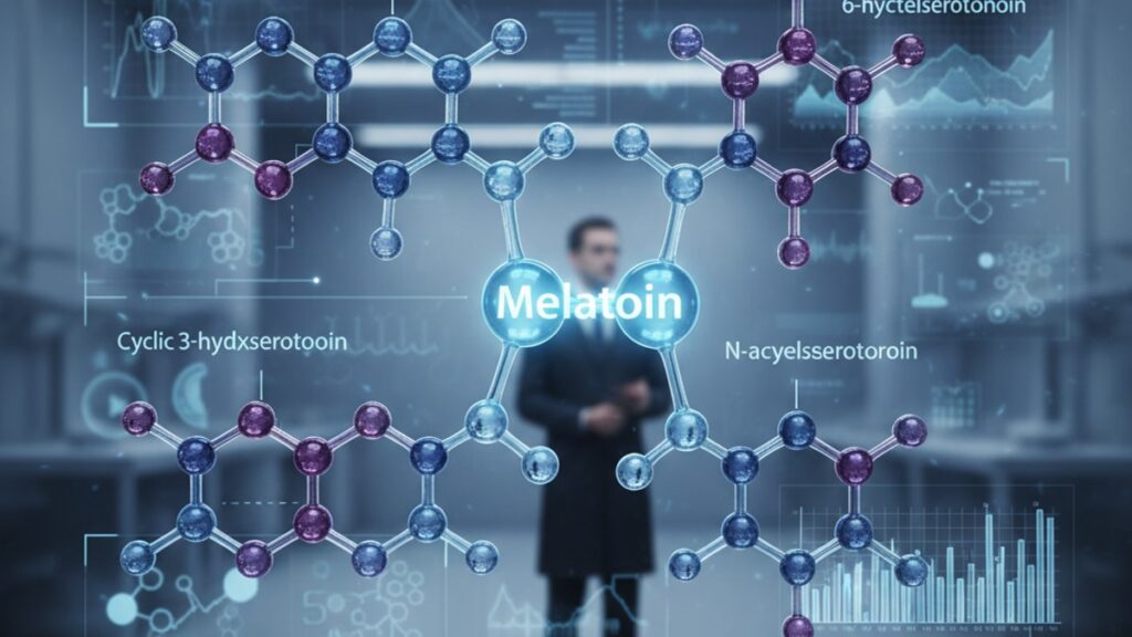 melatonin metabolism research - Professional illustration