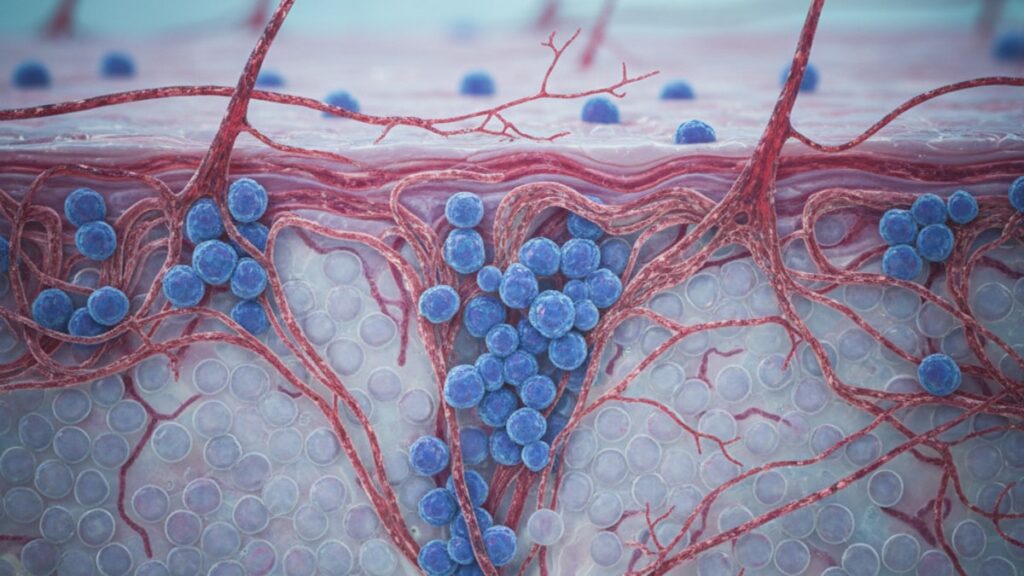 ghk-cu tb-500 for skin healing research - Professional illustration