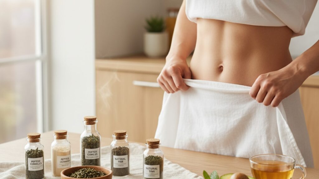 peptides for stubborn belly fat compared - Professional illustration