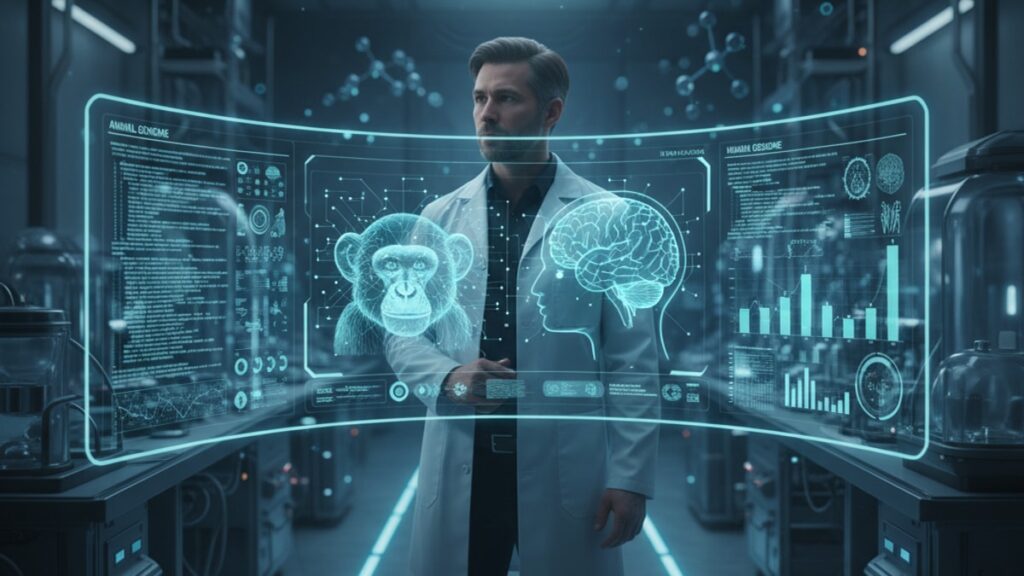 vip animal vs human research - Professional illustration