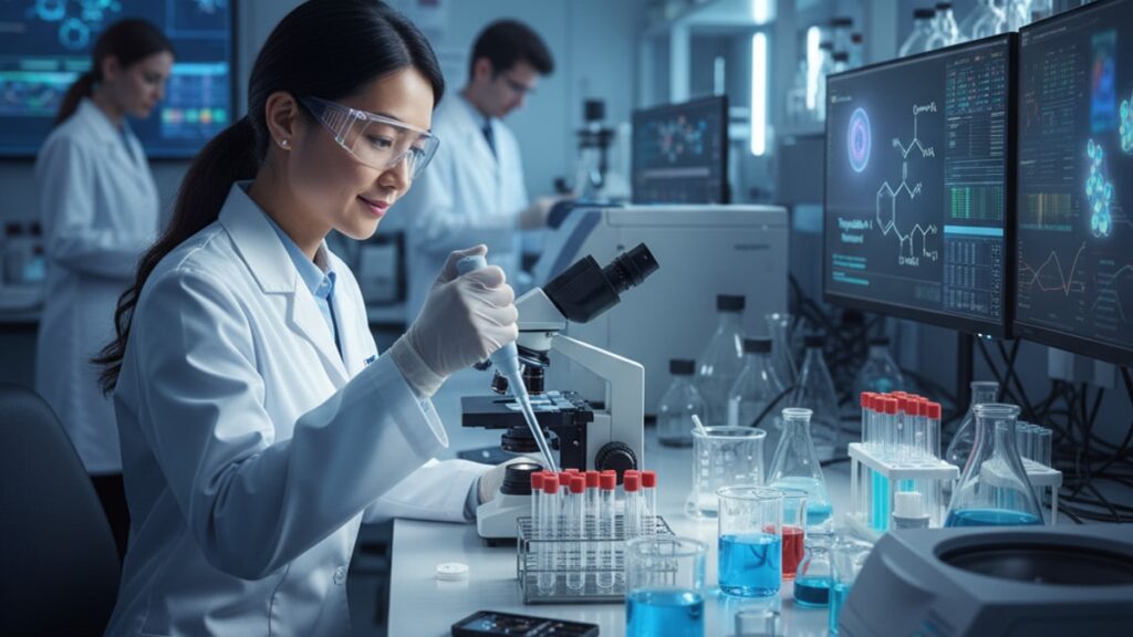 thymosin alpha-1 studied lupus research - Professional illustration