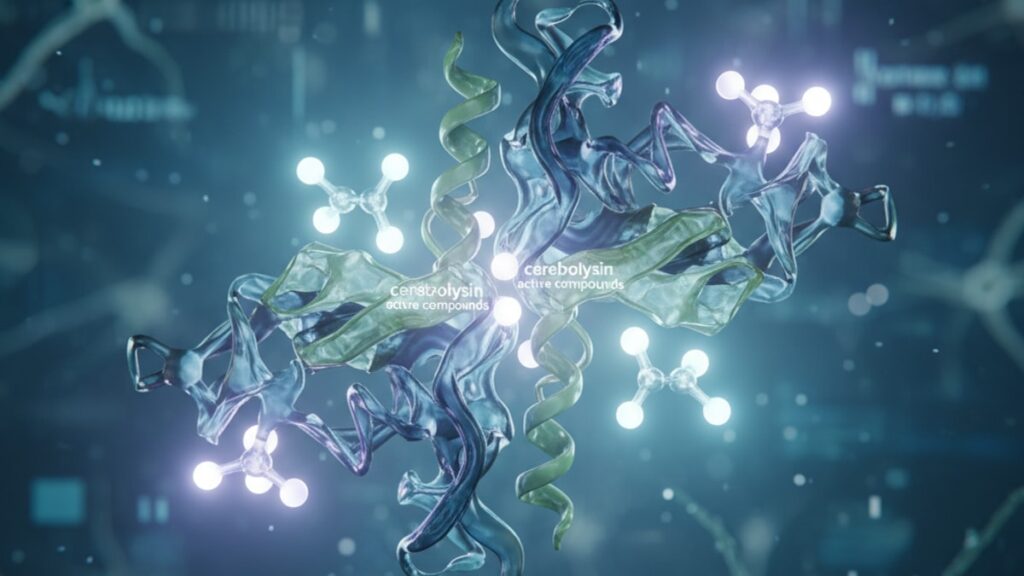 cerebrolysin receptor pharmacology - Professional illustration
