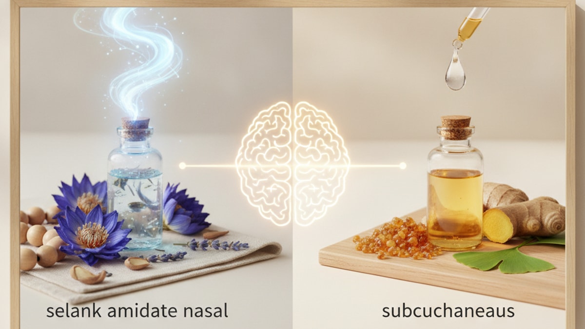 selank amidate nasal vs subcutaneous - Professional illustration