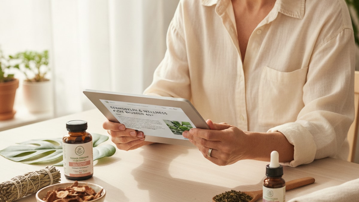 women 45-55 perimenopause researching sermorelin - Professional illustration
