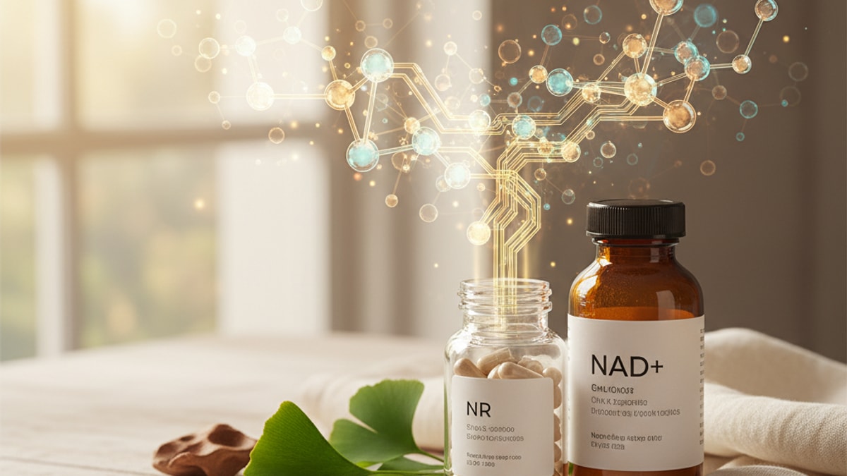 nad+ vs nr supplements mechanism - Professional illustration