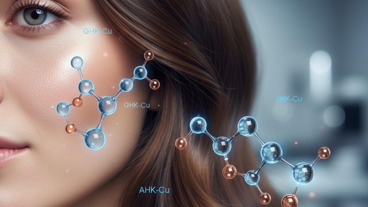 ghk-cu ahk-cu for skin + hair research - Professional illustration