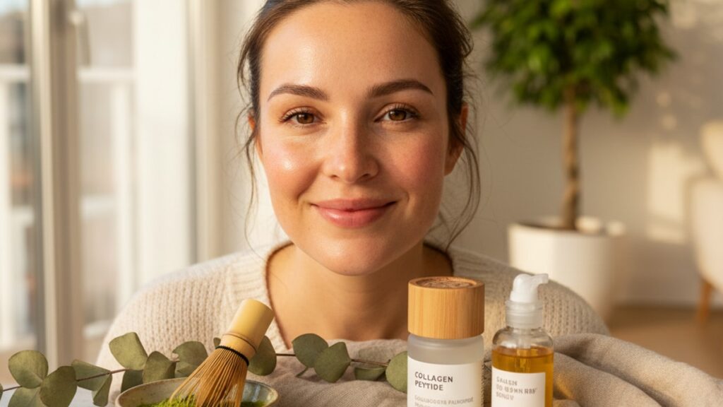 skin glow research peptide stack - Professional illustration