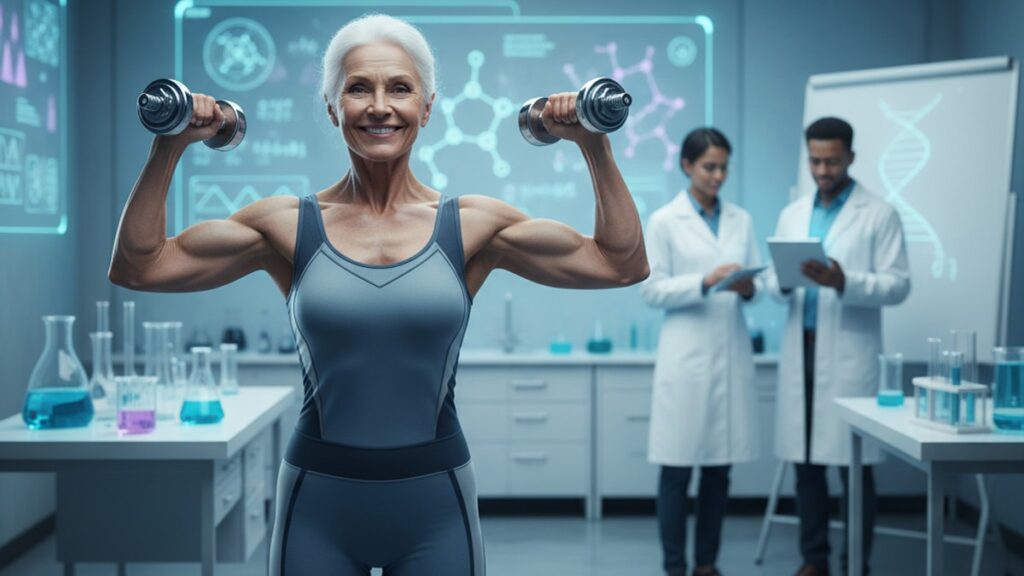 follistatin-344 studied sarcopenia research - Professional illustration