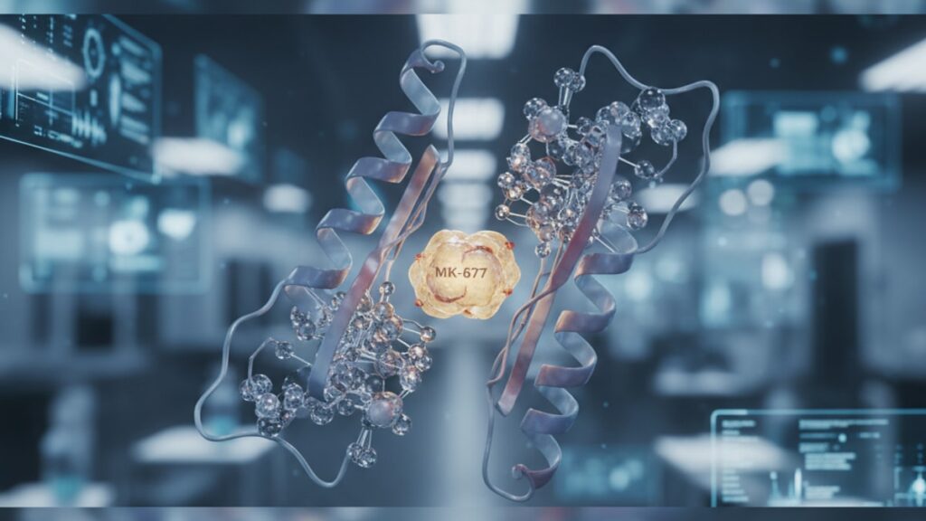 mk-677 receptor pharmacology - Professional illustration