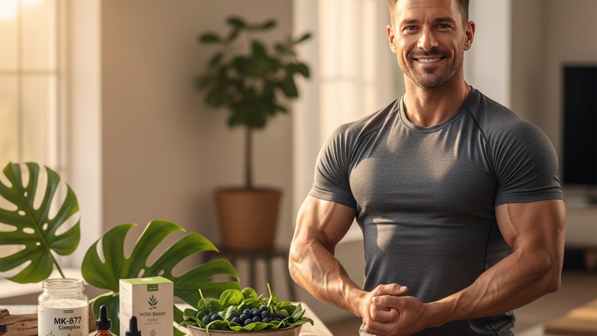 mk-677 vs hgh injections - Professional illustration