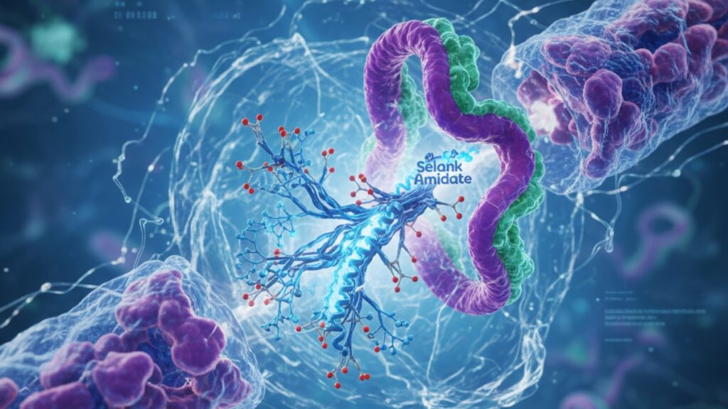 selank amidate receptor pharmacology - Professional illustration