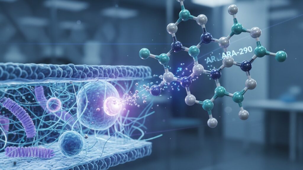 ara-290 fibromyalgia research mechanism - Professional illustration