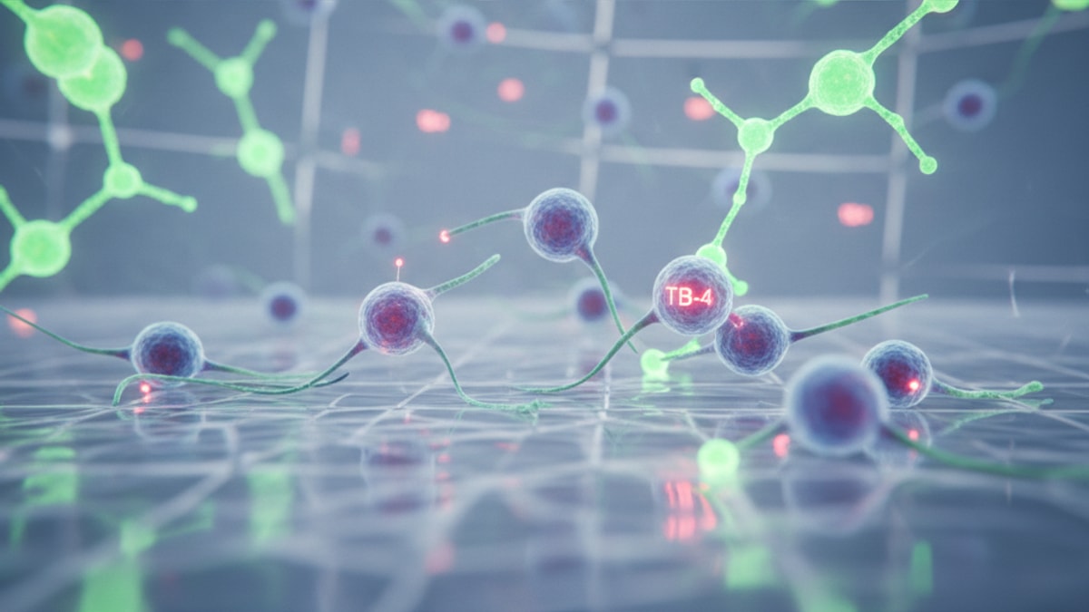 does tb-4 work for cell migration - Professional illustration