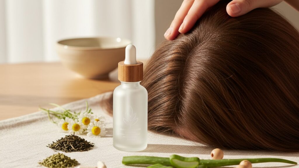 peptides for scalp inflammation compared - Professional illustration