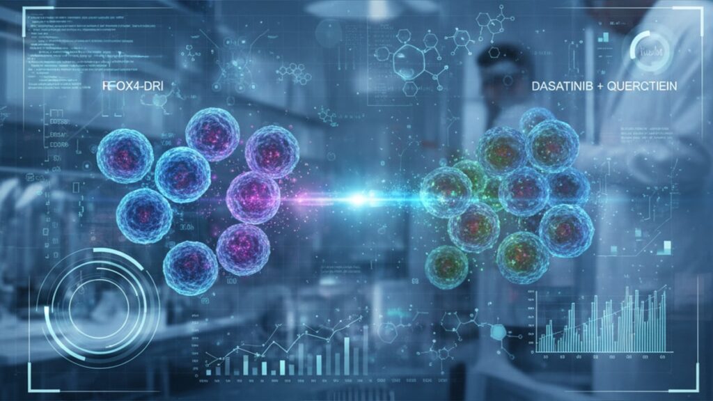 foxo4-dri vs dasatinib + quercetin - Professional illustration