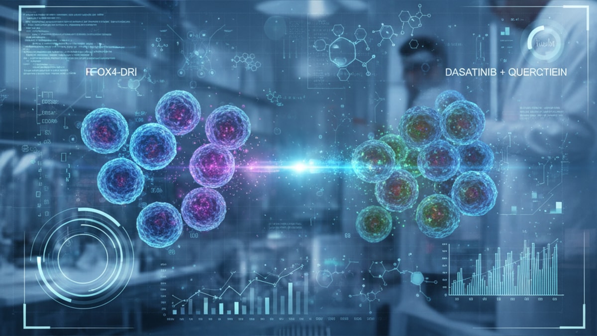 foxo4-dri vs dasatinib + quercetin - Professional illustration