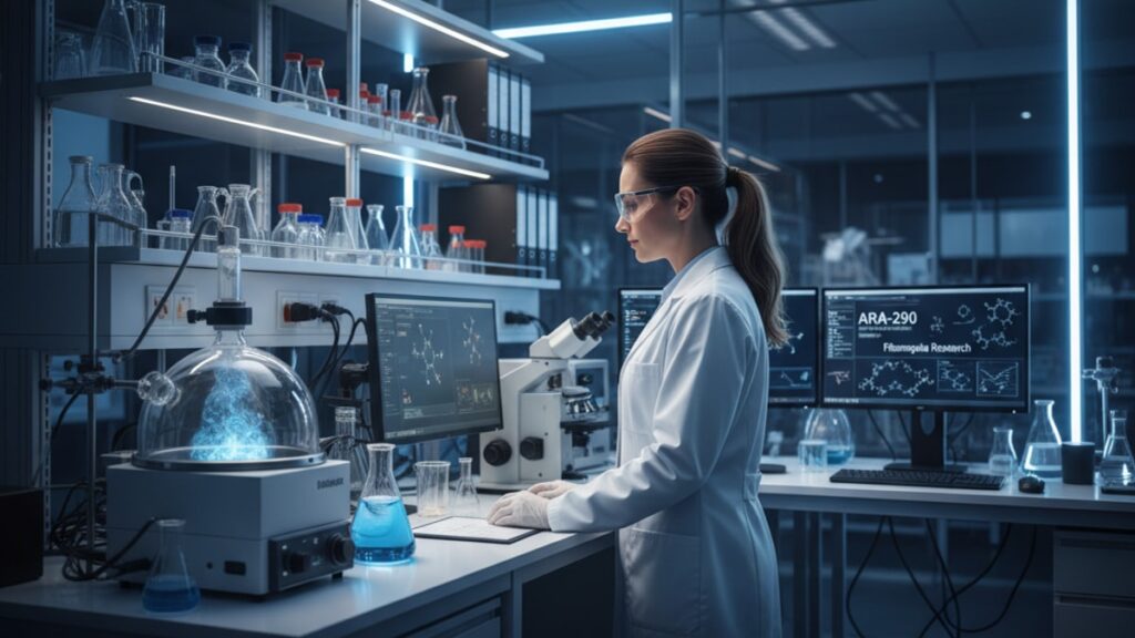 ara-290 studied fibromyalgia research - Professional illustration