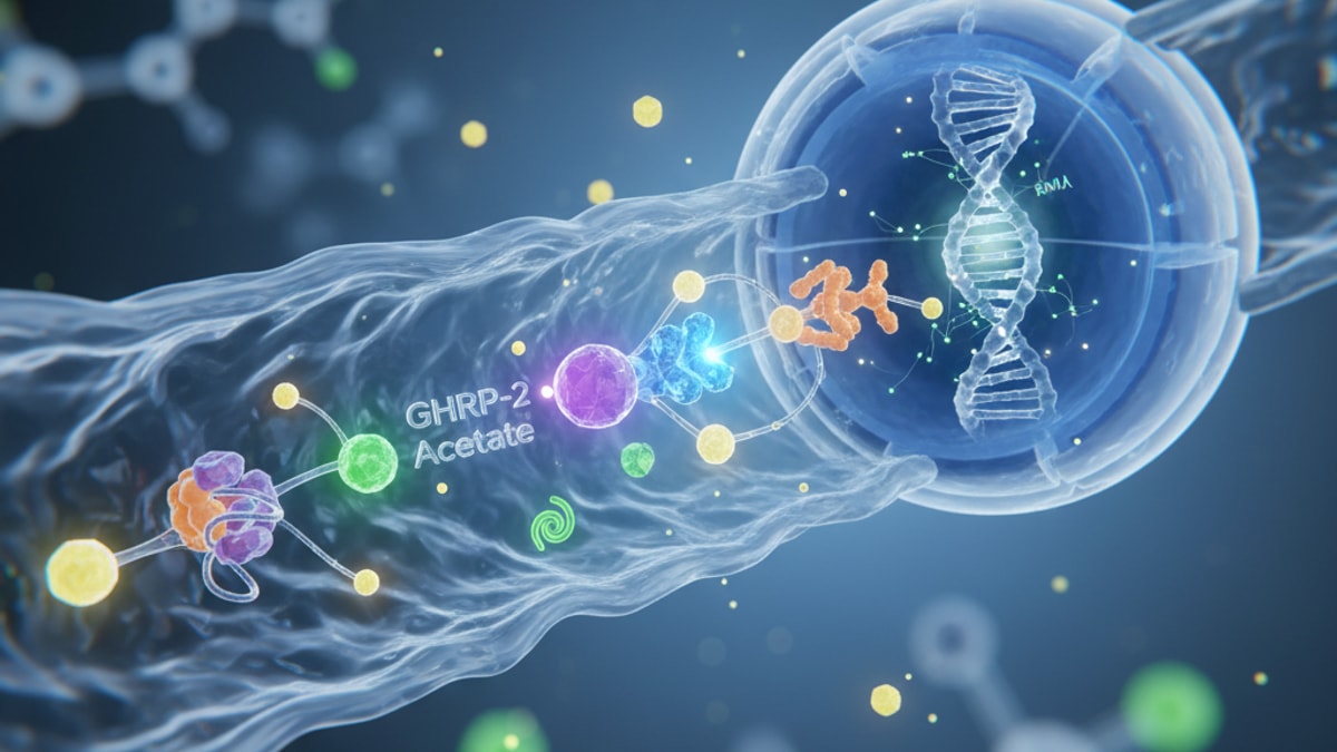 ghrp-2 acetate signaling pathway - Professional illustration