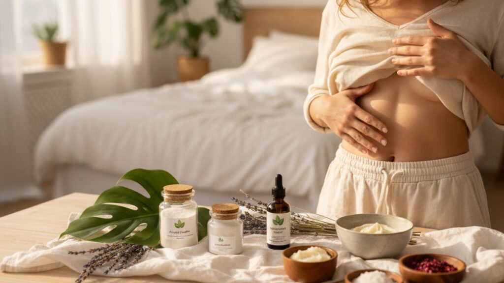 best research peptides for stretch marks - Professional illustration