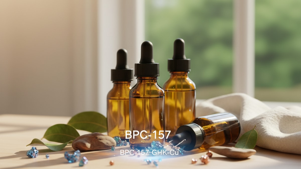 bpc-157 ghk-cu for wound healing optimization - Professional illustration
