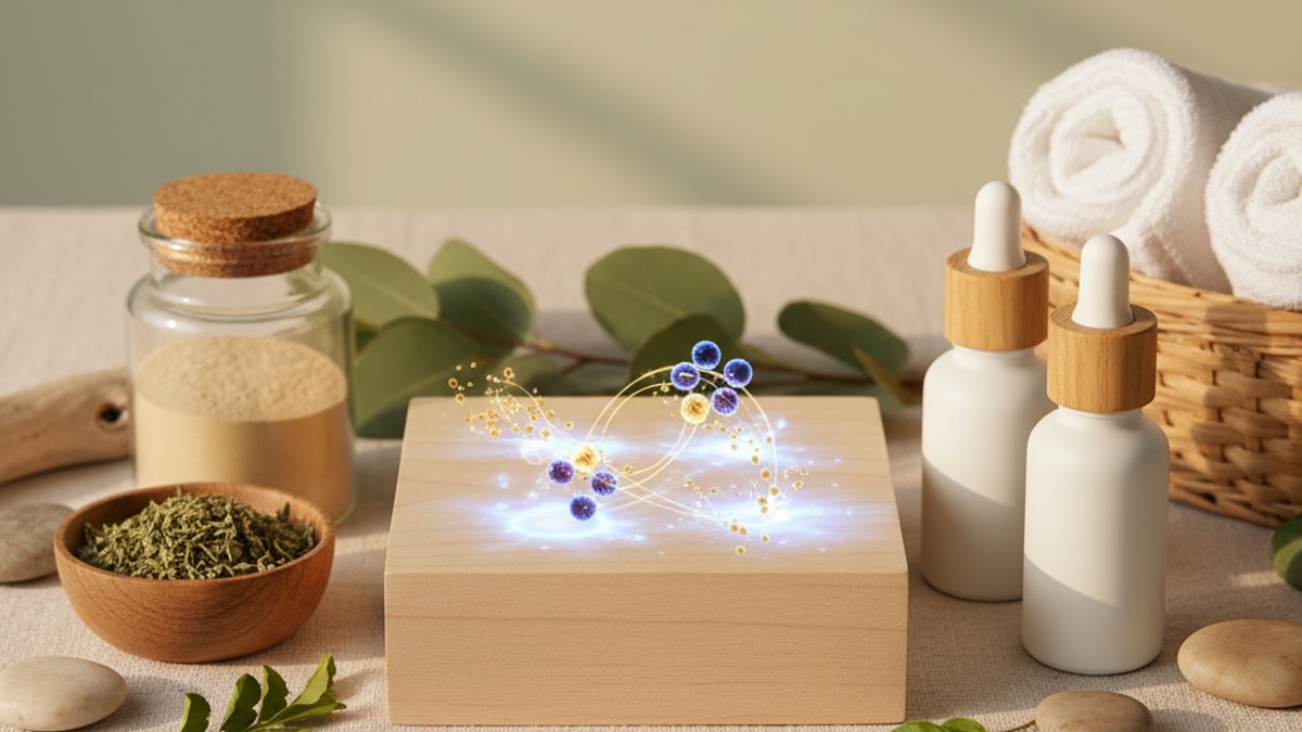 tesamorelin + ipamorelin blend receptor pharmacology - Professional illustration