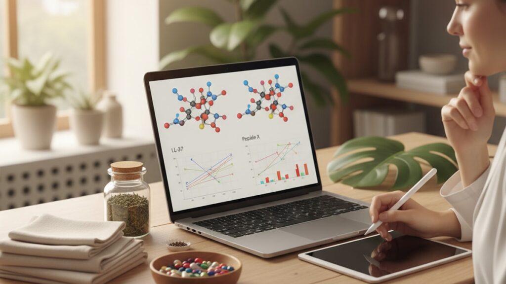 how does ll-37 compare to other research peptides - Professional illustration