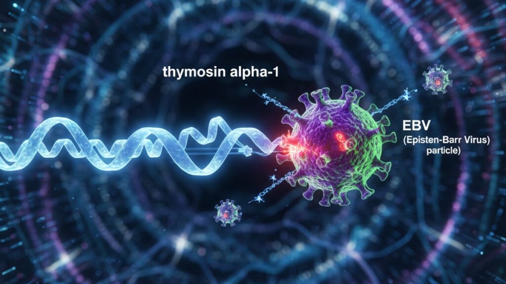 thymosin alpha-1 ebv research mechanism - Professional illustration